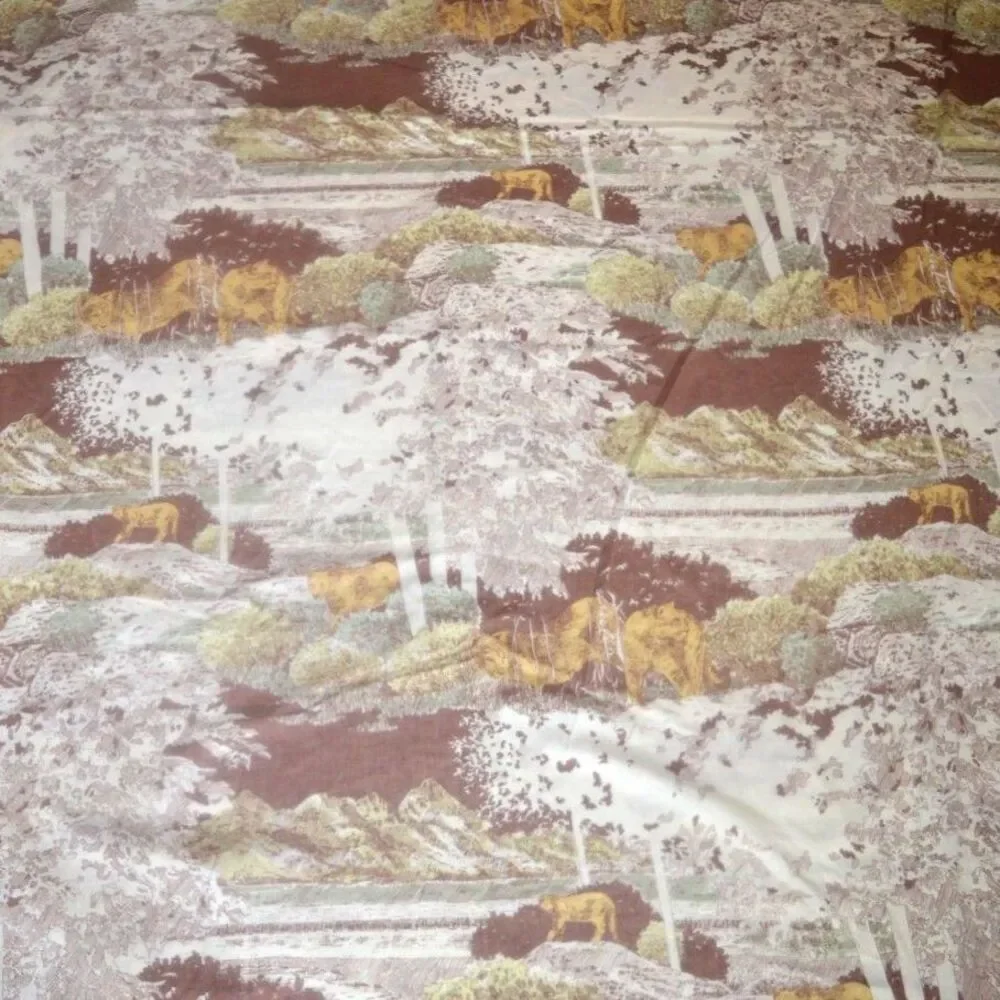 Big Cat Lion Leopard Jungle African 70s Safari Duvet Bedding Queen Set Vintage